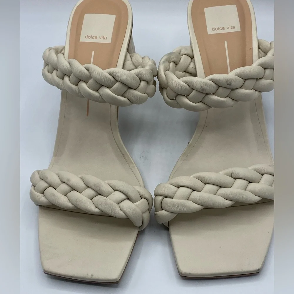 Dolce Vita Paily Heeled Sandals, Ivory Size 11 *‎ Please read NOTE*